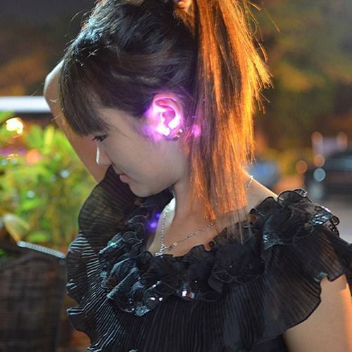 LED Glowing Earrings,  Bar Party Sexy Trendy LED Light-up Metal Earrings
