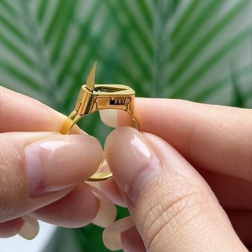 Multi-Functional Self-Defense Ring, Geometric Minimalist Hidden Blade, Adjustable-Opening Ring, Self-Defense Weapon