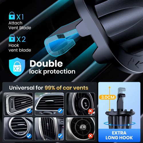 Car air outlet mobile phone holder Plastic suctioncup phone