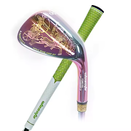 Um conjunto de seis   Cunhas de taco de golfe forjadas coloridas para homens e mulheres
