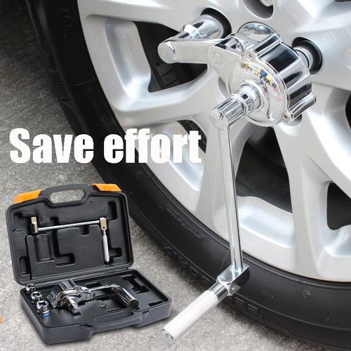 Tire labor-saving wrench hand crank car screw removal force wrench family car tire removal repair tool