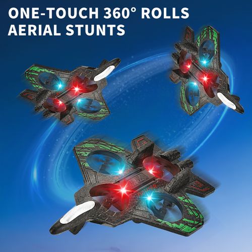 Remote control airplane drone, suitable for children, adults and beginners, with automatic hovering fighter toy