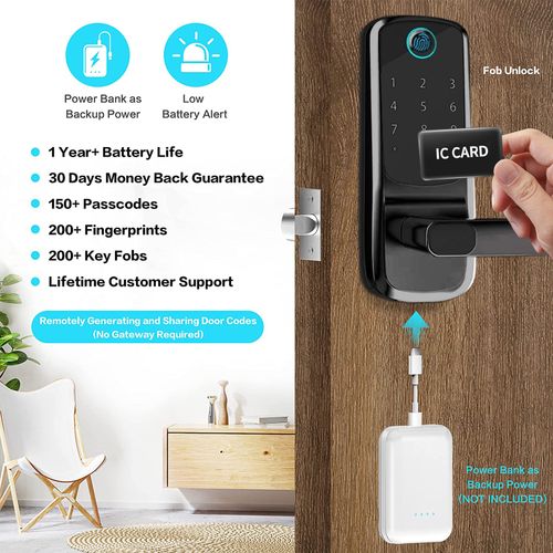 Temporary password unlocking, convenient USB charging, navigation, remote control, digital fingerprint smart door lock