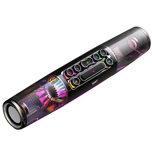 Alto-falantes estéreo para jogos com subwoofer surround 3D com luzes coloridas Dezzle e alto-falante sem fio para cartão TF