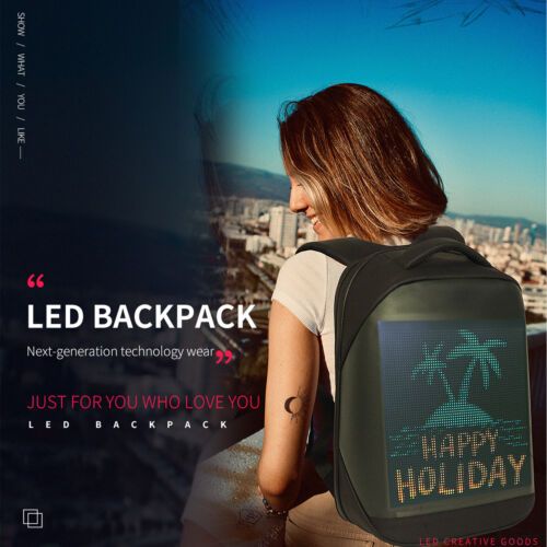 Mobile digital display backpack motorcycle