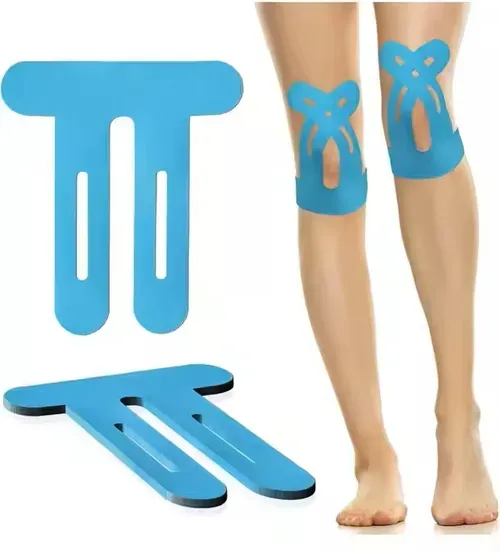 Knee Muscle Patches | 10 Waterproof Elastic Athletic Tapes for Knee Support and Pain Relief | Pre-cut Athletic Tapes for Joint Stabilization, Mesh Knee Bandages for Athletes