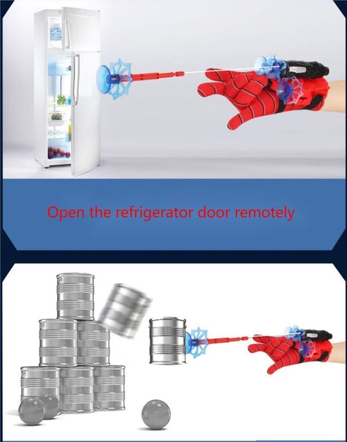 Spiderman web shooting gloves toy wrist shooter, suitable for boys and kids role play props