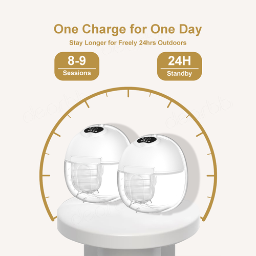4 Modes, 12 Speeds, Cordless Electric Breast Pump, BPA-Free, Silicone, Wearable, Hands-Free, S39 Breast Pump