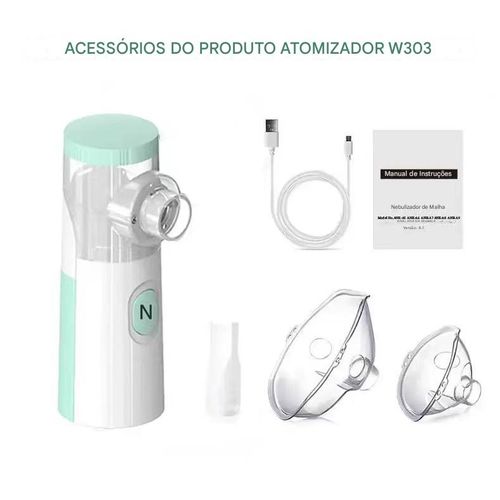 Nebulizador portátil para alívio rápido de resfriados e tosses, essencial em sua casa!