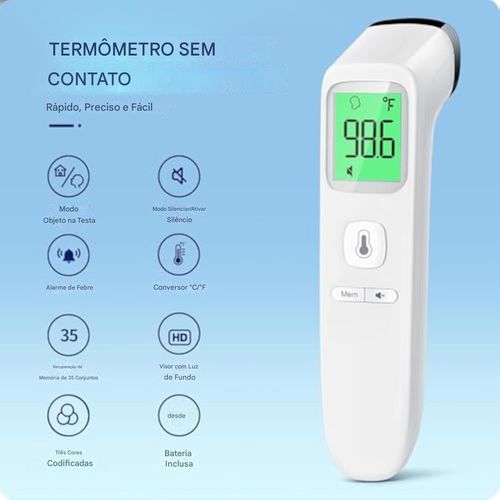 Termômetro digital infravermelho sem contato de testa, mais vendido, leitura rápida, termômetro digital