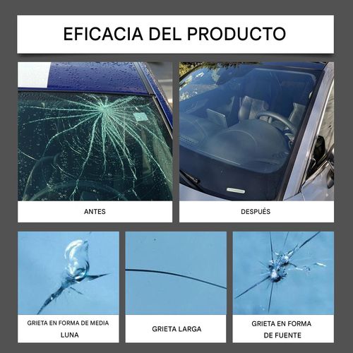 Kit de reparación de parabrisas de coche, para reparar cristales dañados, agrietados, con marcas de diana y estrella.