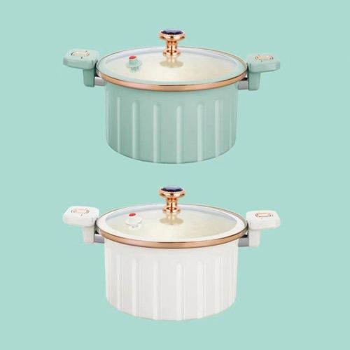 Panela de esmalte antiaderente de grande capacidade para uso doméstico, micro-cozimento sob pressão, micro-presentes romanos, panela de sopa de metal e ferro multifuncional