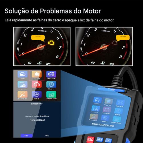 T200 Instrumento de diagnóstico de falhas de carro OBD2 Testador de motor de carro Leitor de código de carro Scanner