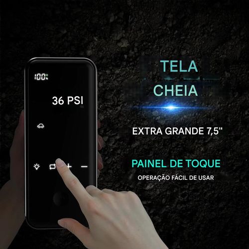Bomba de ar elétrica portátil sem fio para carro, com sensor digital, 150 PSI, para encher pneus de carro, motocicleta, 4000 mAh