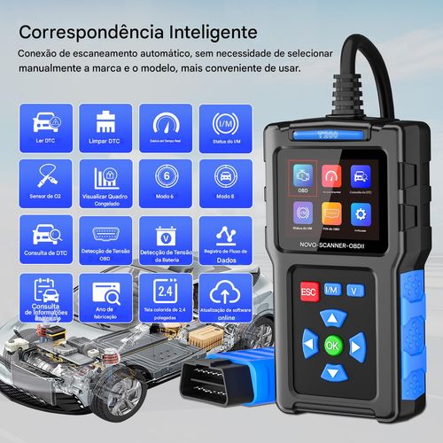 T200 Instrumento de diagnóstico de falhas de carro OBD2 Testador de motor de carro Leitor de código de carro Scanner