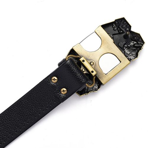 Rock fashion cross-border belt, punk style inlaid lighter rhinestone sequin alloy buckle, unisex PU plastic