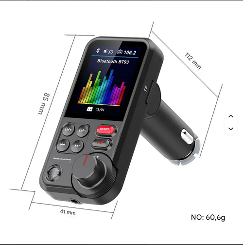 Reprodutor de MP3 sem fio para carro, transmissor FM e kit estéreo para qualquer carro