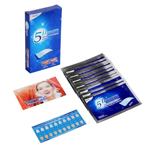 28 tiras de marca própria para cuidados orais, sem peróxido, vegano, hortelã, remove manchas, tiras de clareamento dental 5D para dentes sensíveis