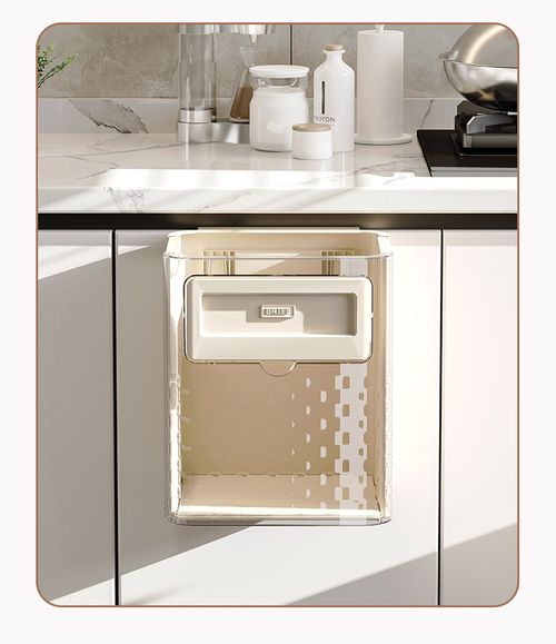 Hot Sale Kitchen and Home Folding Plastic Hanging Trash Can Wall Mounted Trash Can for Bathroom Toilet Waste Storage