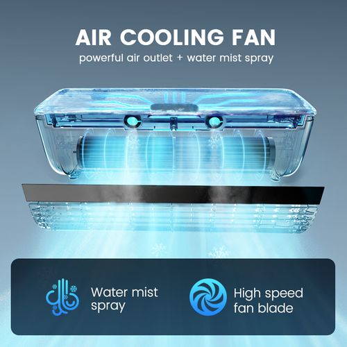 Mini aire acondicionado portátil, ventilador de escritorio eléctrico recargable de montaje en pared