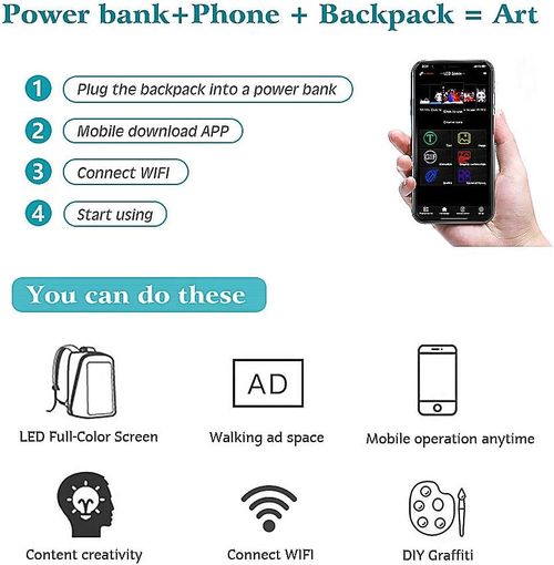 Mobile digital display backpack motorcycle