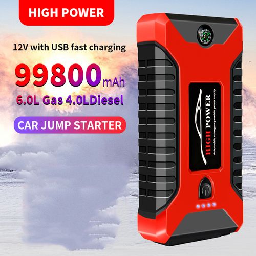 12v Portable Car Jump Starter with air Compressor Car Battery Jump Starter Power Station Multi Function Jump Starter Car