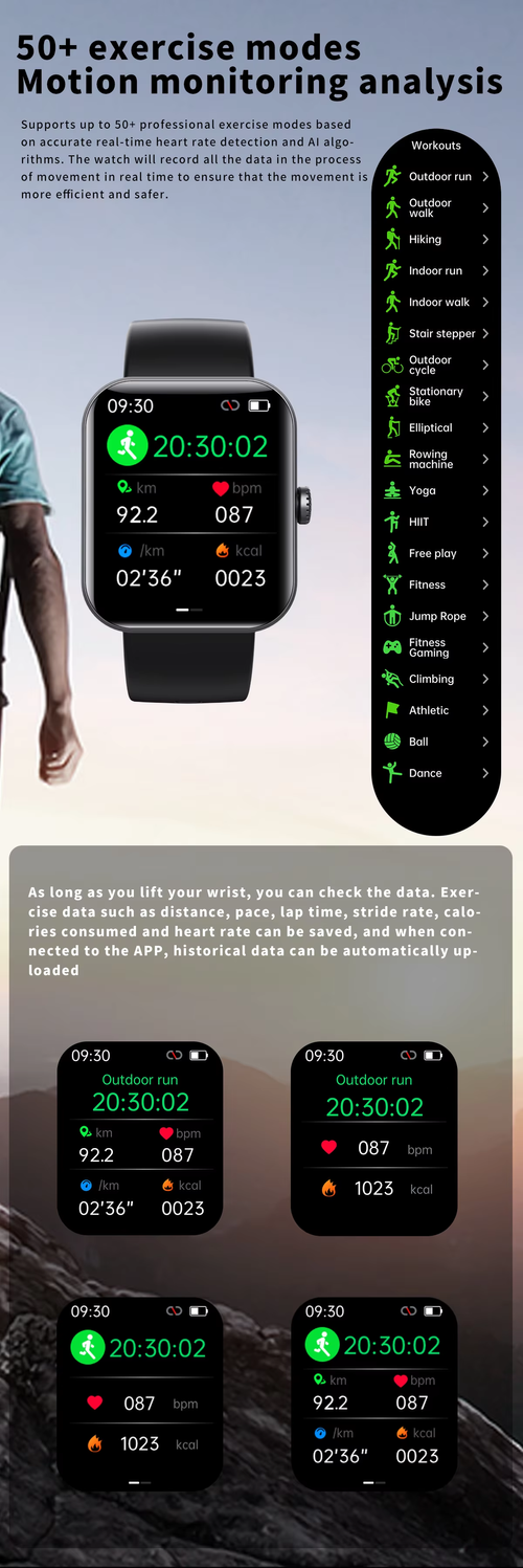 New F57L Smart Watch 2025 1.9 Touch Screen Health Monitoring BT Call Sport Watch for Men Women Android Smart Watches