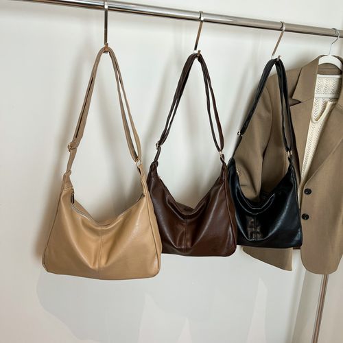 Casual handbag solid color crossbody bag large capacity shoulder bag suitable for girls