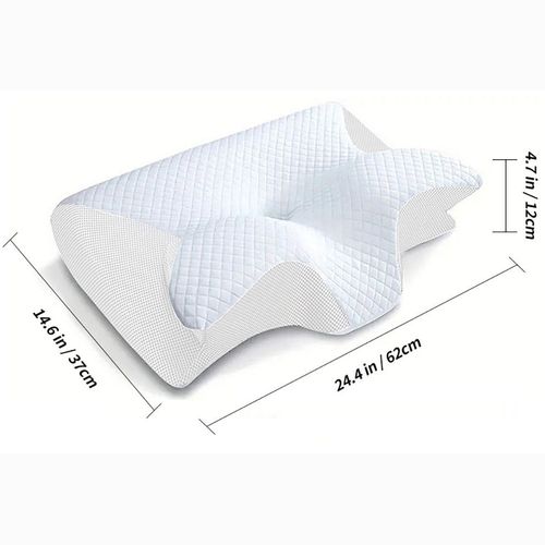 Ergonomic butterfly pillow for neck pain relief, zero gravity, improve sleep, insomnia, memory foam sleeping pillow