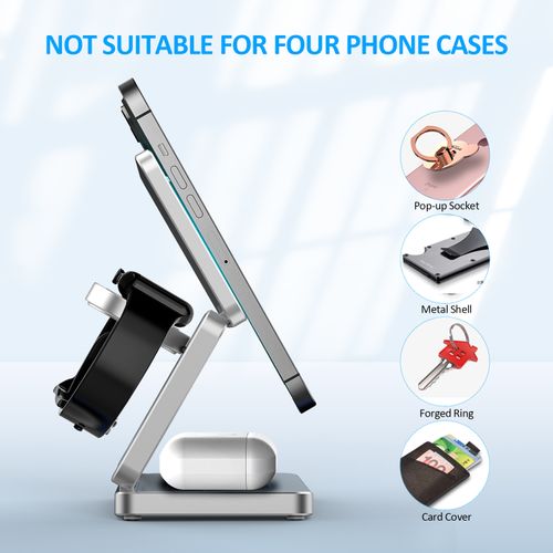 Wireless Charger 3 in 1 Foldable Magnetic Wireless