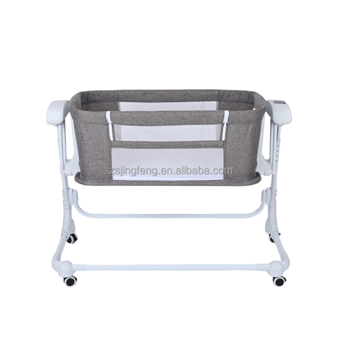 Novo berço elétrico para bebês, berço de bebê com controle remoto, cama de balanço com rodas e música
