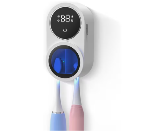 For Amazon Best Seller Double Wall-mounted Toothbrush Sanitizer Smart Sterilizer Box for Disinfecting UV Toothbrush Sanitizer