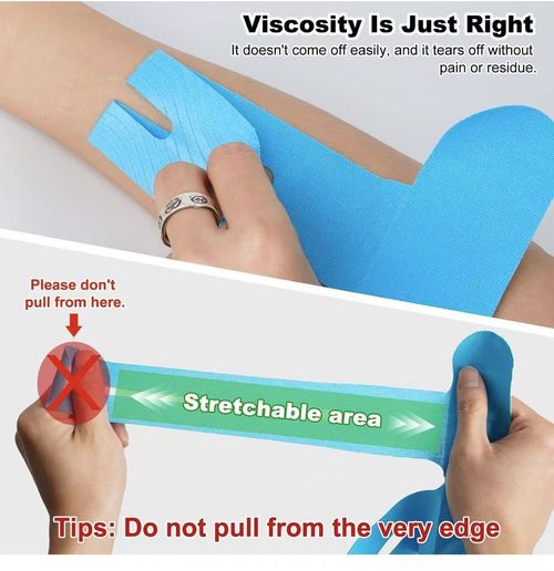 Knee Muscle Patches | 10 Waterproof Elastic Athletic Tapes for Knee Support and Pain Relief | Pre-cut Athletic Tapes for Joint Stabilization, Mesh Knee Bandages for Athletes