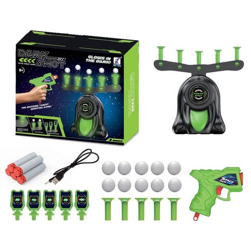 BJQ OEM Dark Floating Target Shooting Game Set Levitation Floating Ball with Electric Shooting Target Gun Kids Plastic Toys