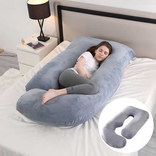 Full body U-shaped pregnancy pillow
