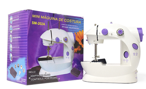 Mini máquina de costura portátil multifuncional doméstica e acessórios de costura
