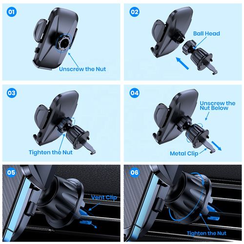 Car air outlet mobile phone holder Plastic suctioncup phone