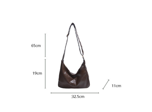 Casual handbag solid color crossbody bag large capacity shoulder bag suitable for girls
