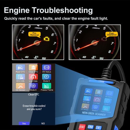 Universal OBD2 Scanner Car Engine Trouble Code Reader CAN Diagnostic Tool for all OBDII vehicles from 1996 and later