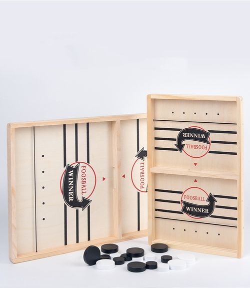 Fast sling puck game is a family game with unique design, ideal for small places. It a fun family board game - fast and smart game for kids and adults