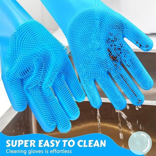 Multifunctional silicone cleaning gloves, suitable for dog and cat bathing, bathroom use, dog hair cleaning gloves