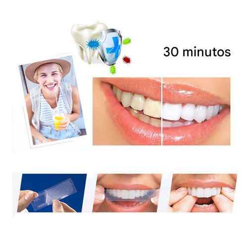 28 tiras de marca própria para cuidados orais, sem peróxido, vegano, hortelã, remove manchas, tiras de clareamento dental 5D para dentes sensíveis