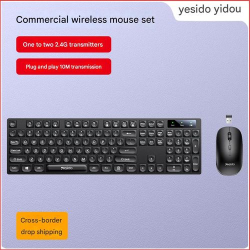 Wireless spill-resistant full-size keyboard