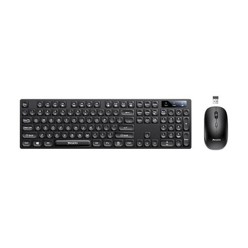 Wireless spill-resistant full-size keyboard