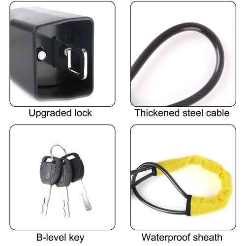 B-FARBIN Car Antitheft Locking Devices Car Steering Wheel to Seat Belt Lock Anti Theft Strips Lock for Car Truck SUV Van Golf