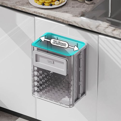 Hot Sale Kitchen and Home Folding Plastic Hanging Trash Can Wall Mounted Trash Can for Bathroom Toilet Waste Storage