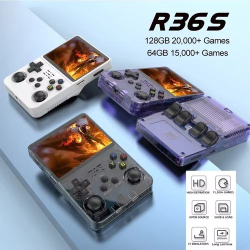 Consol retro R36S berasa nostalgia ada 40 ribu game dan 25 emulator PSP PLAYSTATION SEGA dll