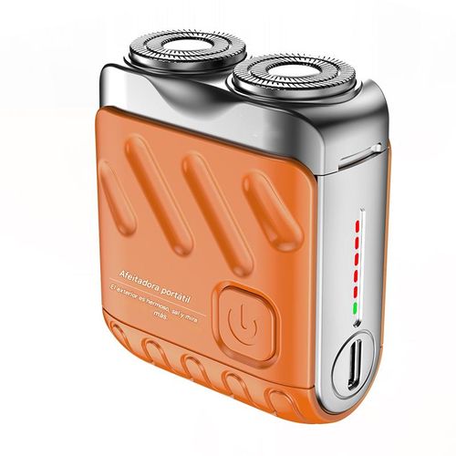 Mini barbeador elétrico portátil recarregável USB de bolso para homens, ferramenta de barbear elétrica para uso facial