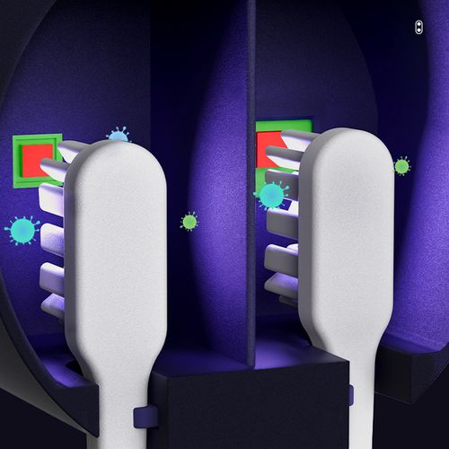 For Amazon Best Seller Double Wall-mounted Toothbrush Sanitizer Smart Sterilizer Box for Disinfecting UV Toothbrush Sanitizer