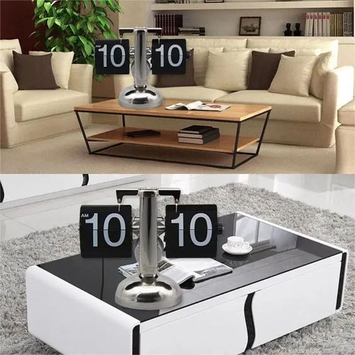 Vintage Automatic Flip Page Clock, Page-Turning Quartz Clock, Home Bedroom Office Desktop Decoration